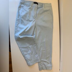 TALBOTS The PERFECT SKIMMER LIGHT BLUE COTTON CROPPED PANTS SZ 4